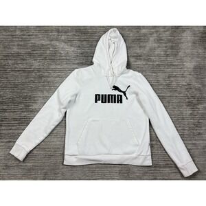 Puma Hoodie Womens XL White Long Sleeve‎ Cotton Blend Casual